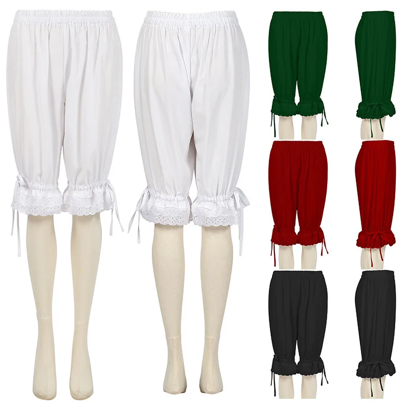 

Свободные кружевные женские брюки, брюки-фонарики для выступлений на сцене, однотонные, длиной пять четвертей, женские модные весенне-осенние размеры XL