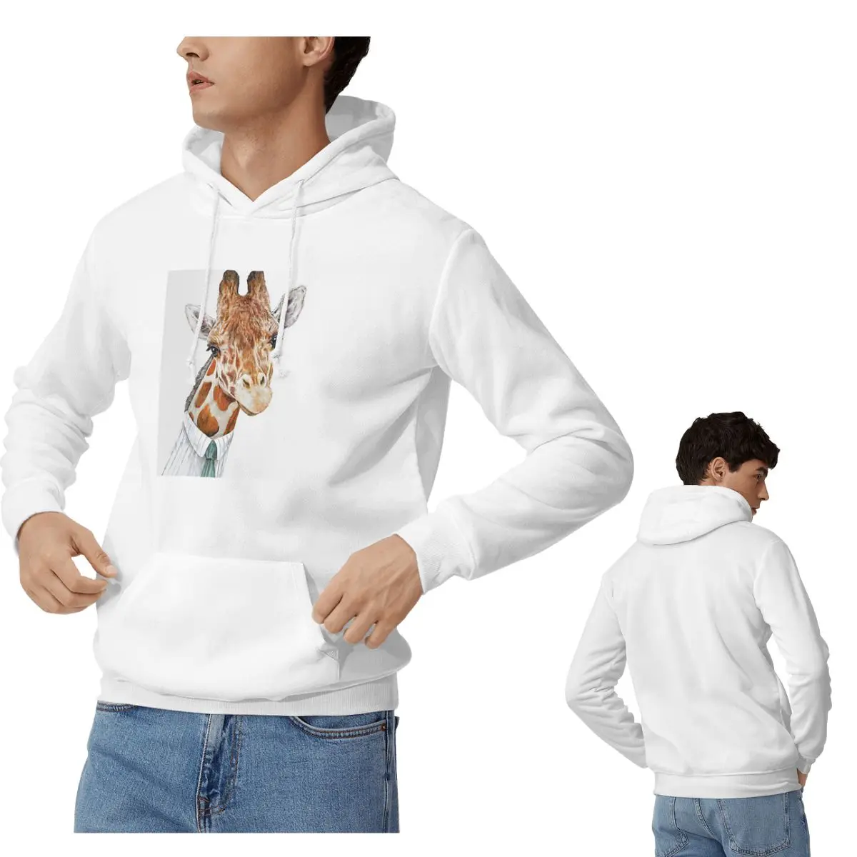 

Толстовки с жирафом, мужские и женские повседневные пуловеры, модная уличная одежда с длинными рукавами, осень-зима