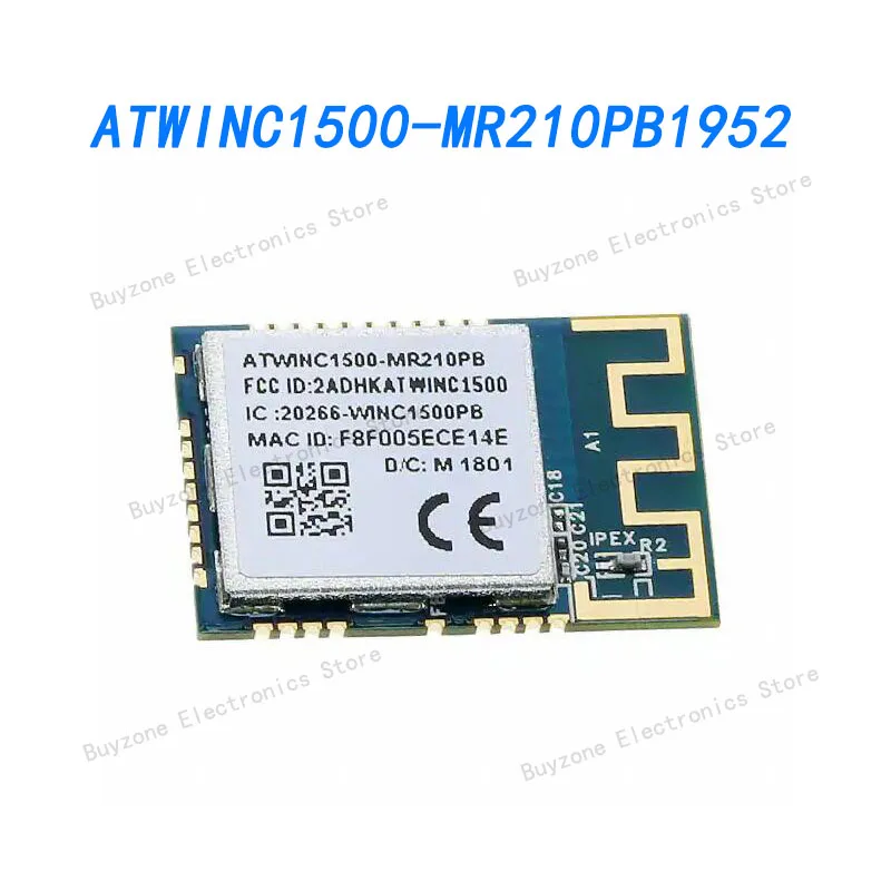 

ATWINC1500-MR210PB1952 WiFi 802.11b/g/n Transceiver Module 2.4GHz Integrated, Trace Surface Mount