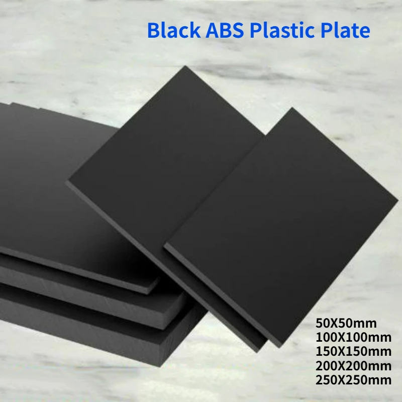 1/2/3/5Pcs Black ABS Hard Plastic Board Size 50X50mm~250X250mm Imported Flame Retardant Board Processing Customization