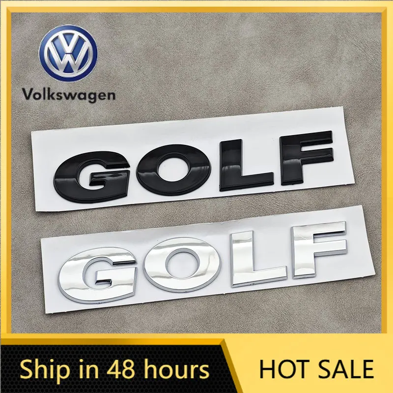 Emblema con letras GOLF en cromo negro 3D ABS para VW Volkswagen Jetta MK5 Golf, adhesivo para maletero trasero de coche, para Volkswagen VW Gol