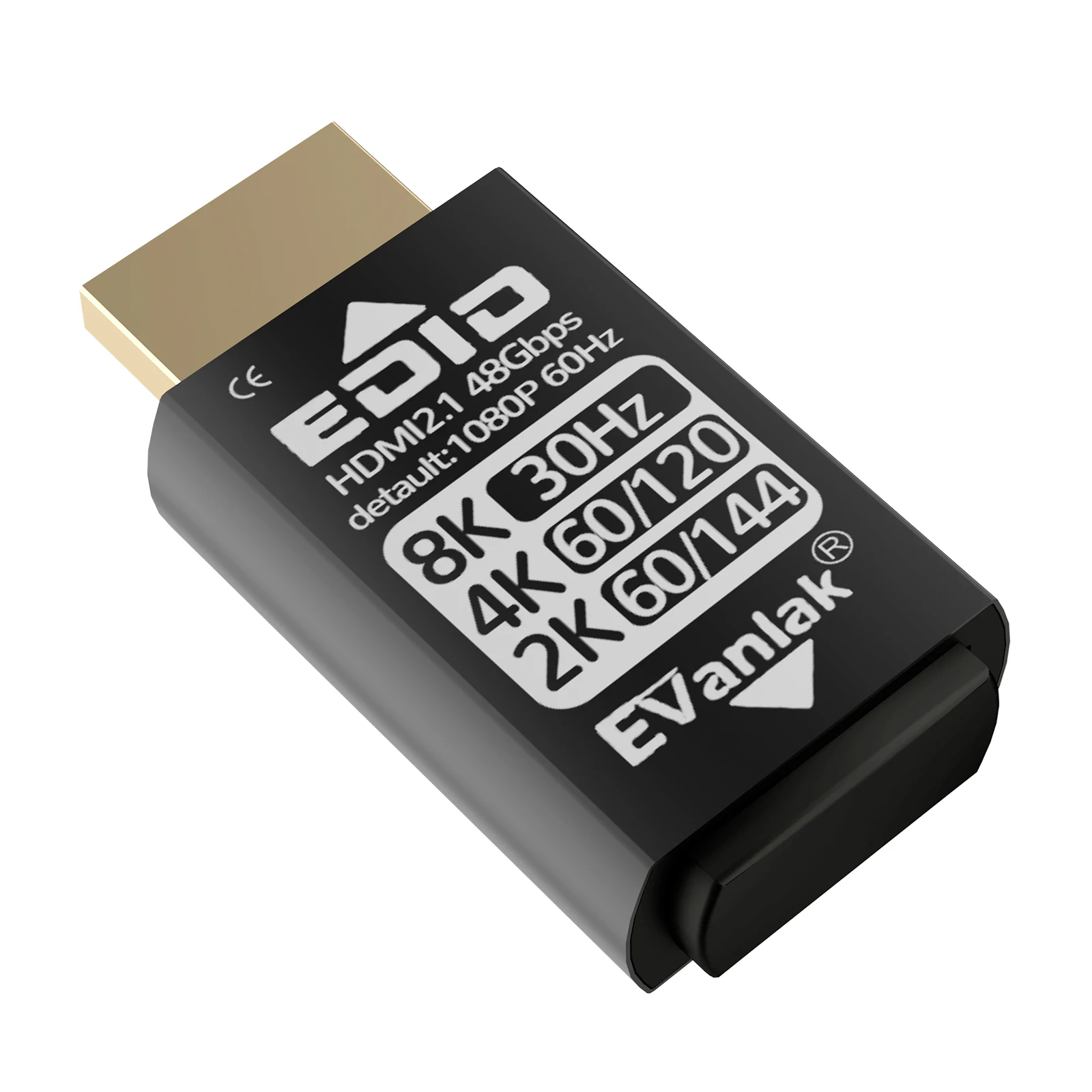

HDMI Dummy Plug, 4K EDID Emulator Headless Ghost Display Adapter, Bi-Directional HDMI 2.1, Supports 8K/30Hz,4K/120Hz,1440P/144Hz