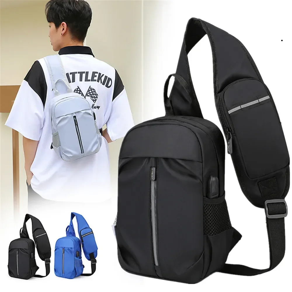 

2 in 1 Anti Theft Sling Bag Backpack Men Women Daypack Chest Bag USB Port Waterproof Hiking Walking Biking Travel Shoulder Bag