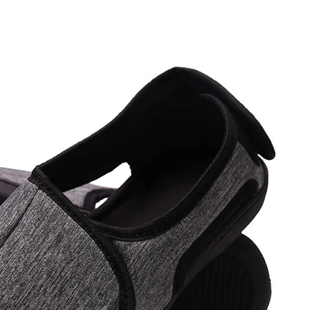 

Hook and Loop Fastener Shoes Adjustable Edema House Shoes Breathable Wide Open Toe Sandals Non-Slip for Indoor Outdoor