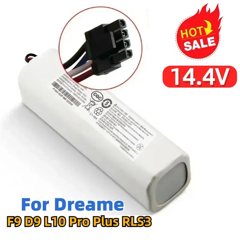 

P2008-4S2P-MMBK Original For Dreame Robot Vacuum Mop Cleaner D9 F9 L10 L10 Pro 12800mAh Lithium-ion Battery Pack 4INR19/66-2