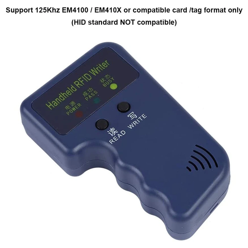 

AA08-Handheld 125Khz RFID ID Card Writer Reader For Access Control With 5 Labels Supports EM4100/EM410X