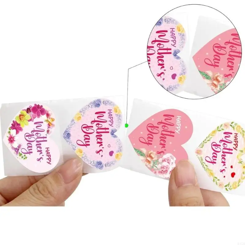 H37B 500pcs День матери сделки наклейка 1 -дюймовая наклейка с цветочным уплотнением