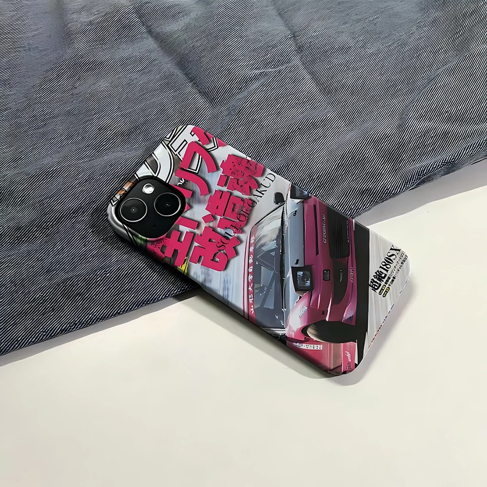 JDM drift racing Magazine Style Case for iPhone 16 15 14 13 12 11 Pro Max XS XR XSMax 6 7 8 Plus Glossy HD Hard PC Modified cars