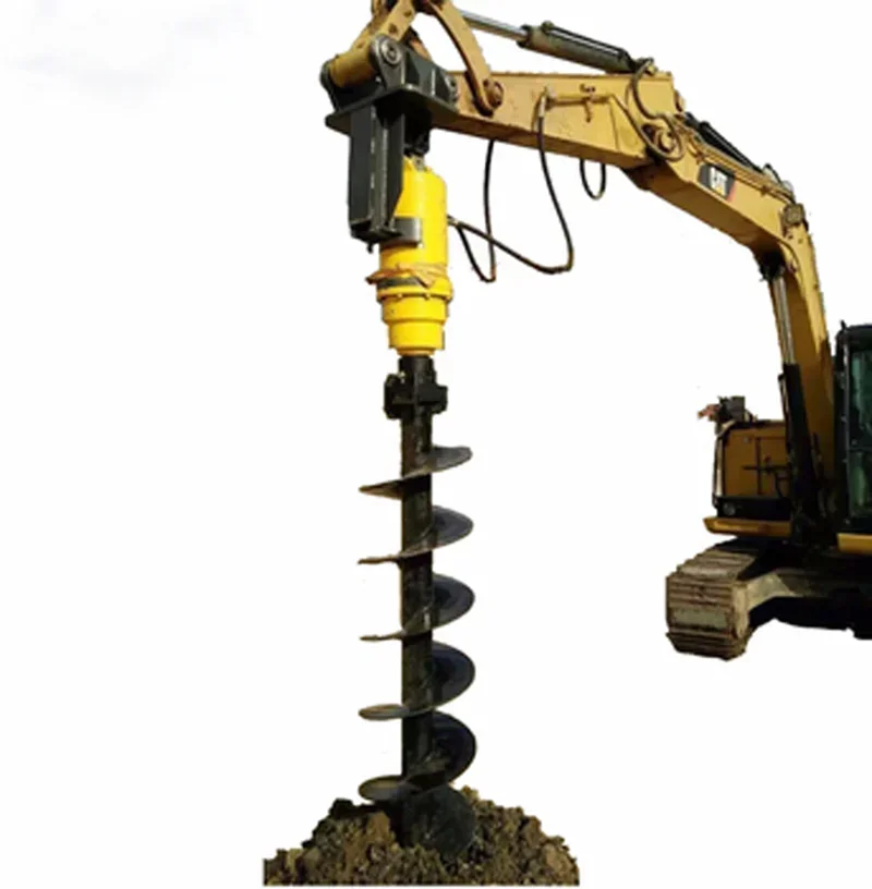 Hydraulic Auger Earth Drilling Machine   Mounted Auger Drill For Soil Digging Foundation Hole Construction Made By Facto