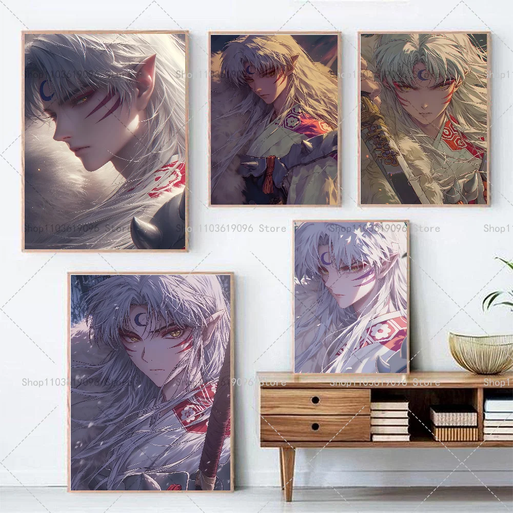 Sesshomaru I-InuYasha Anime Poster Paper Print Home Bedroom Entrance Bar Cafe Art Painting Decoration