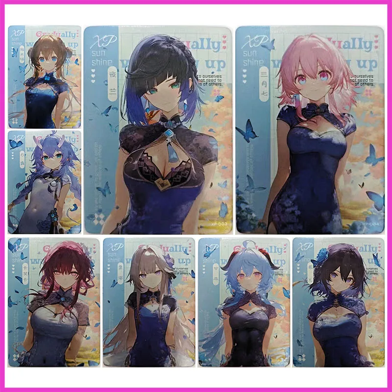 

Anime Goddess Story Rare XP Collectible Cards Amiya Bailu Yelan March 7th Kafka Herta Ganyu Seele Toys for boys Birthday Present