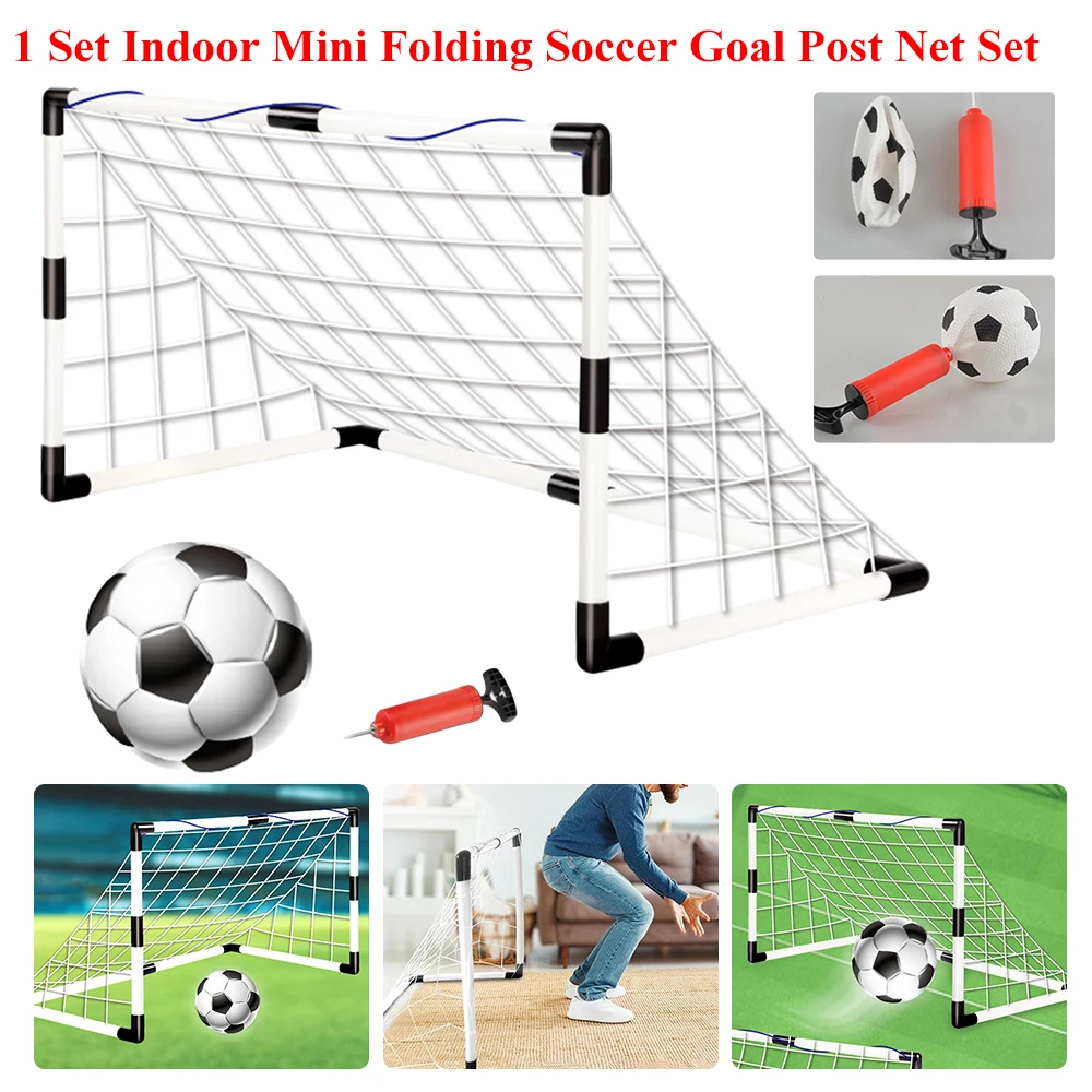 مجموعة شبكة هدف كرة قدم صغيرة محمولة ، مجموعة إطار كرة قدم ، مضخة ، لعبة داخلية وخارجية ، ألعاب فريق أطفال #1