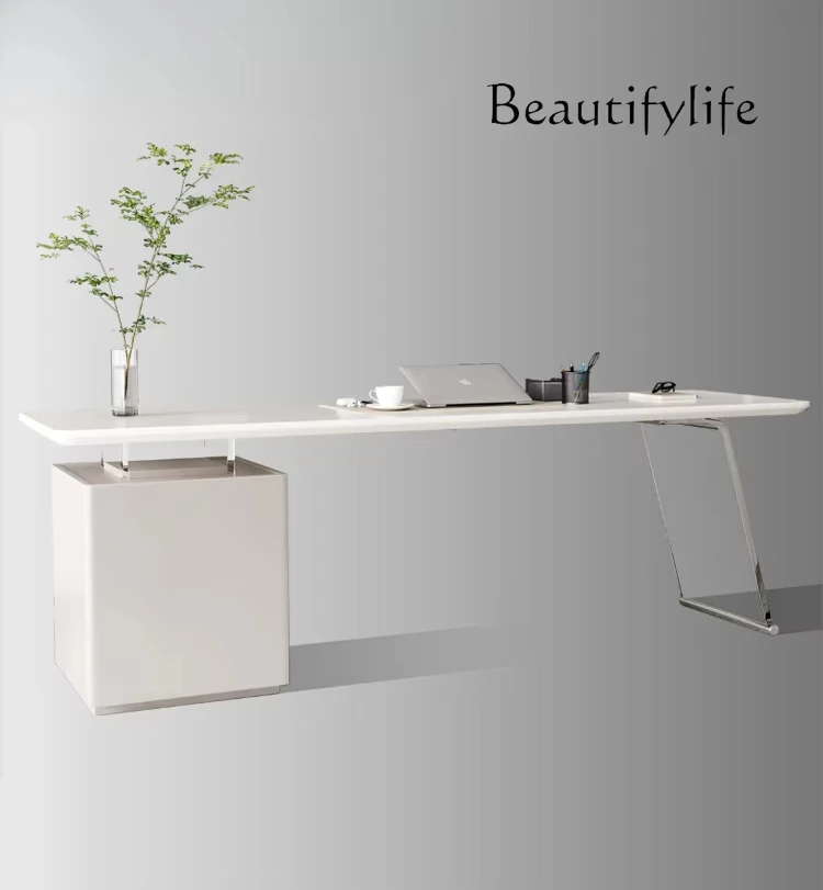 Light luxury acrylic rock slab simple desk designer home writing desk computer desk