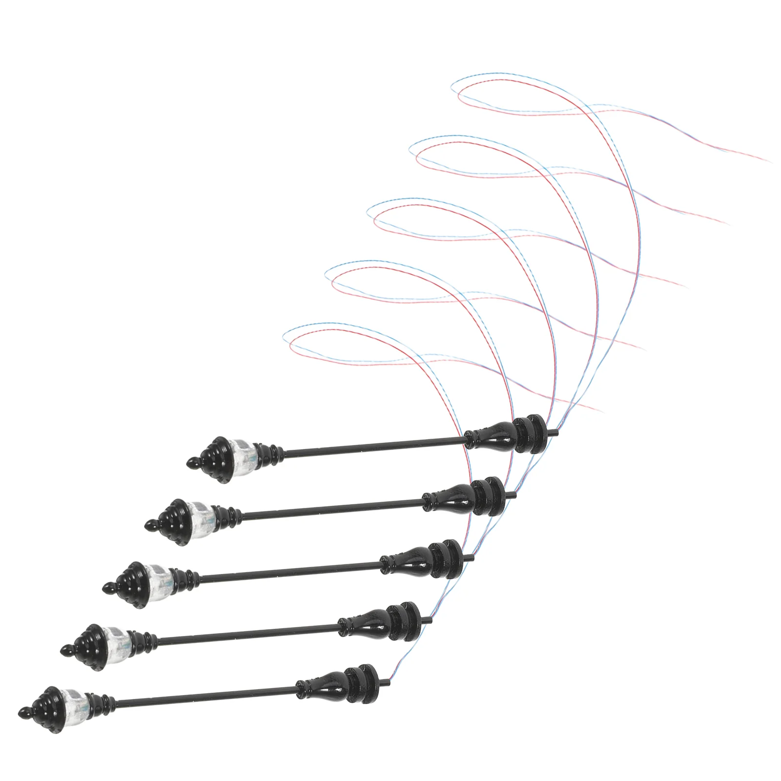 5 Pcs Model Garden Light Miniature Outdoor Diodes Street Lights Ornaments Lamp Small Decor House