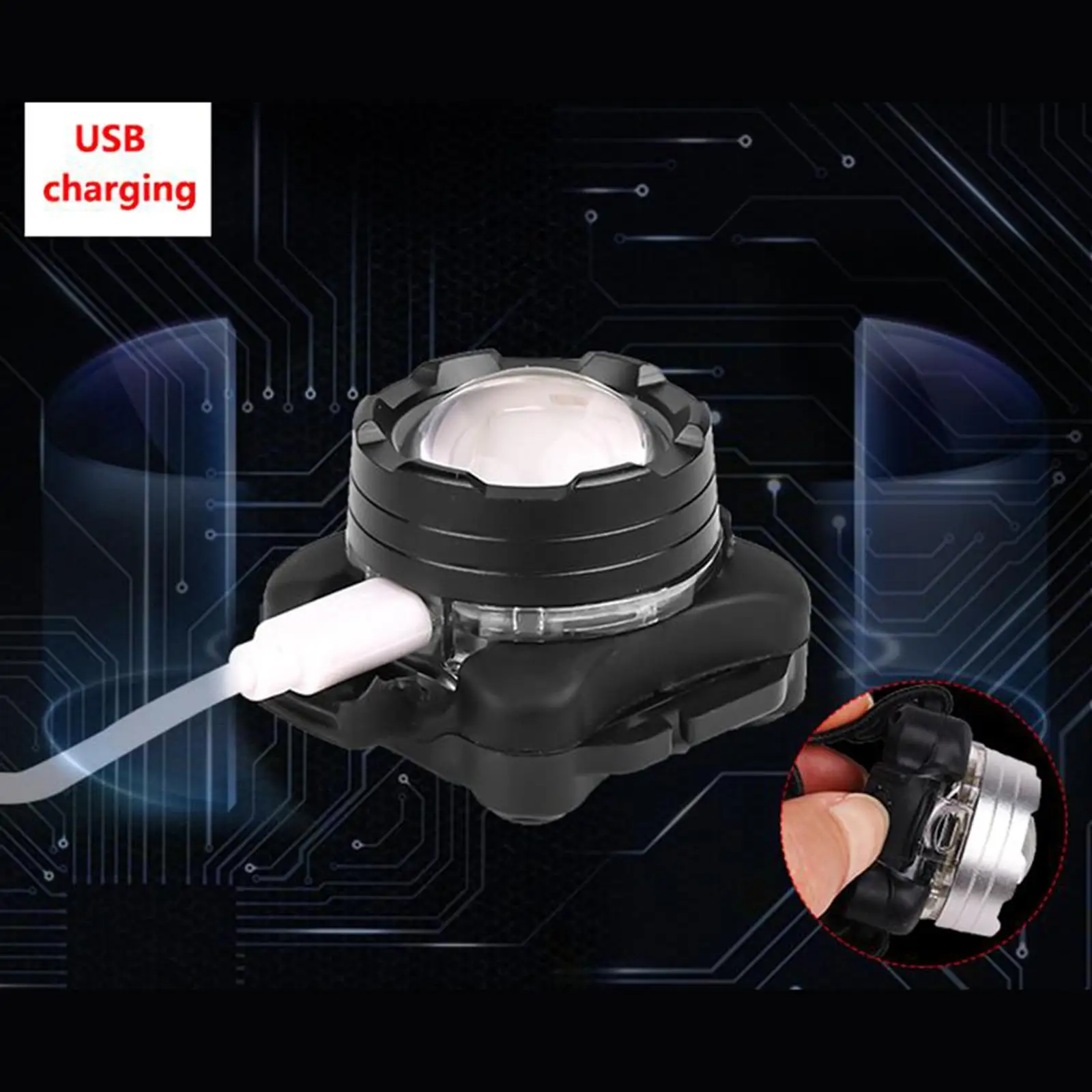 led搭載、軽量で快適なヘッドランプ。キャンプ、ランニング、釣りなど、3つのモードで使用可能。