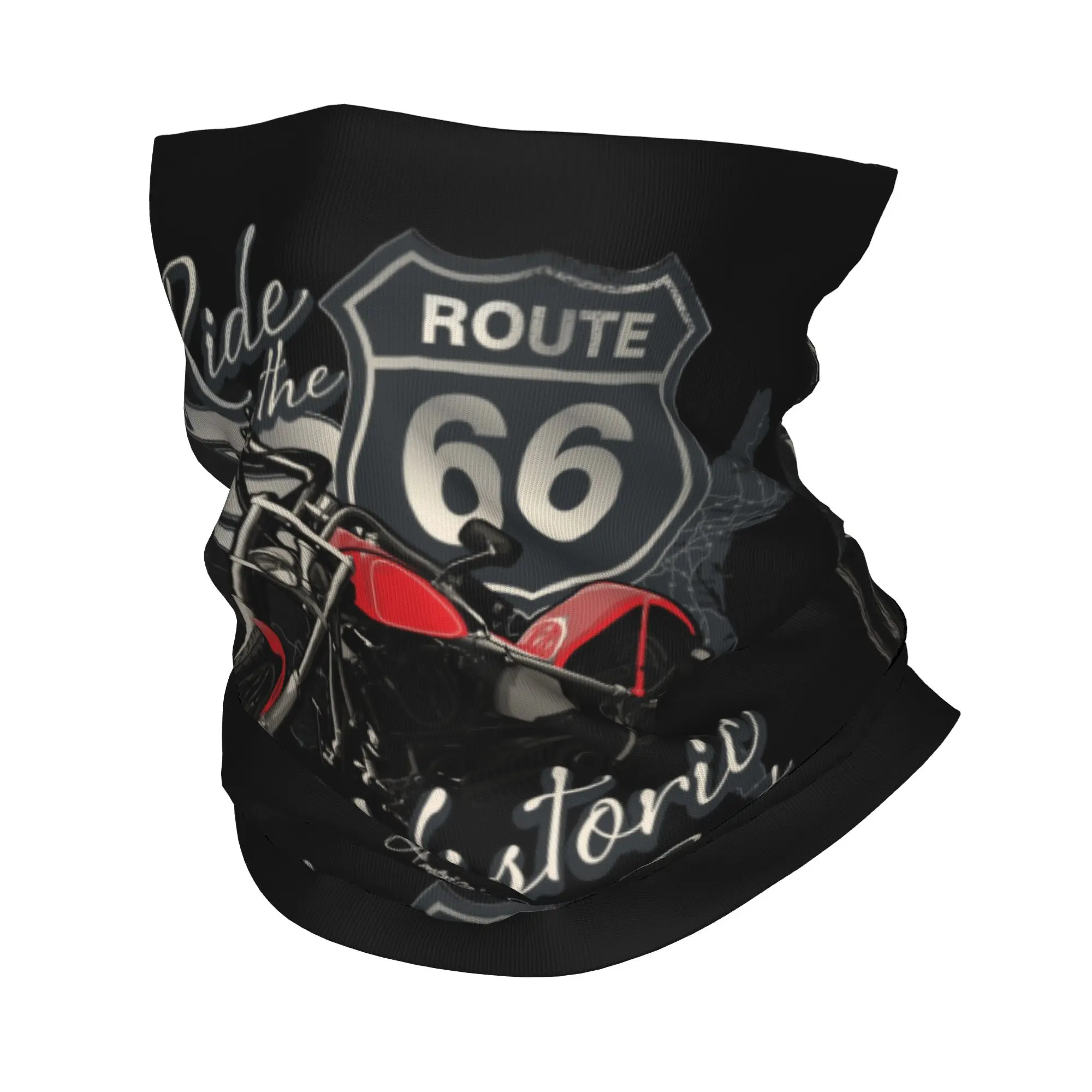 

Подорожный мотоцикл Ride The Historic Route 66, бандана, утеплитель для шеи, мужской зимний лыжный шарф-труба, гетры, США, Америка, шоссе, чехол для лица