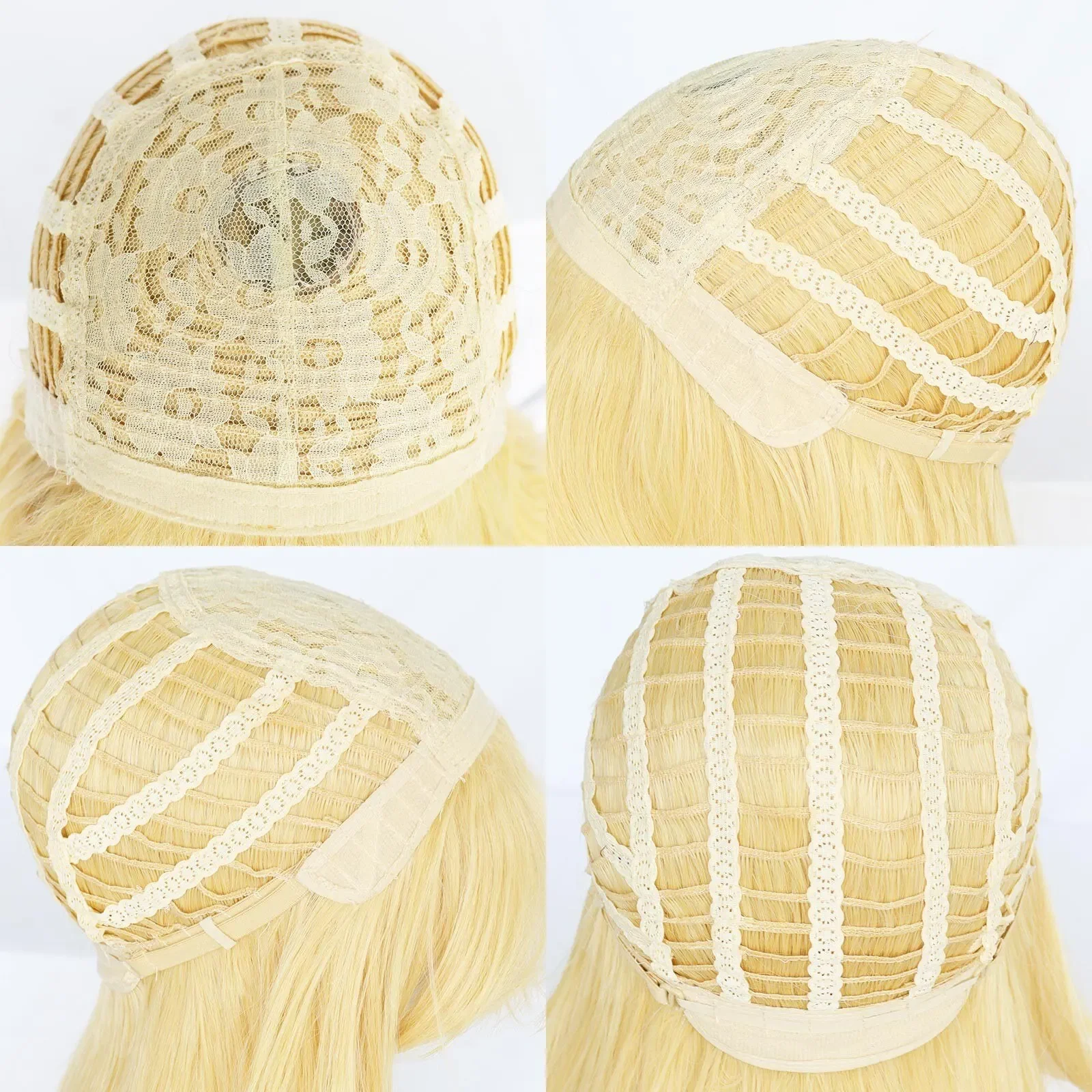 Anime Princess Peach Cosplay Wig Adult Women Long Blonde Straight Heat Resistant Synthetic Hair Role Play Wigs Halloween Props