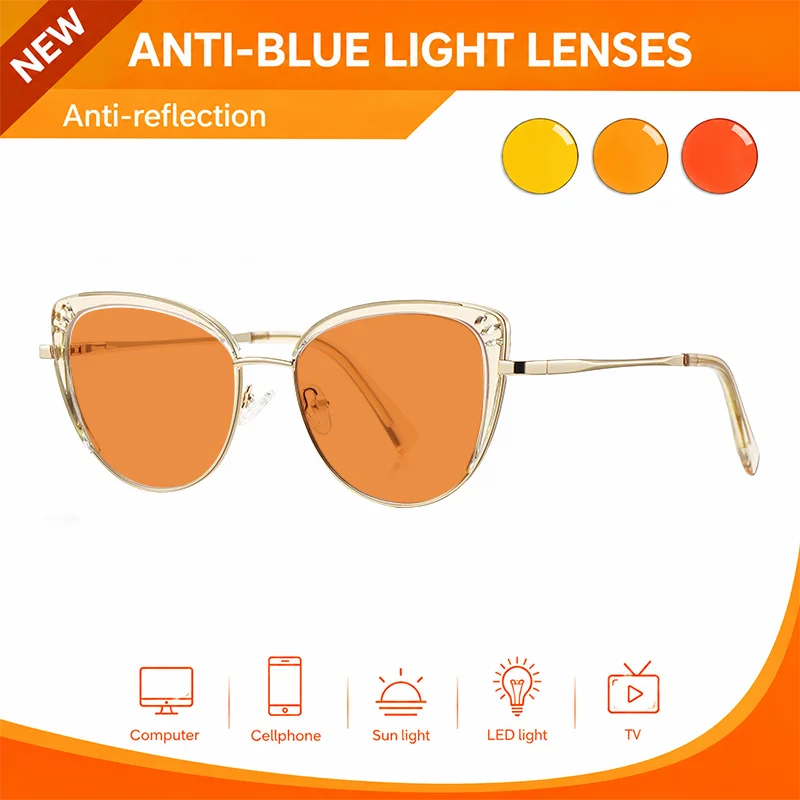 Screen Protection Anti Blue Light Glasses 3 Selections Red Lens Relieve Insomnia Orange Clear Game Lens Yellow Polarized Lens
