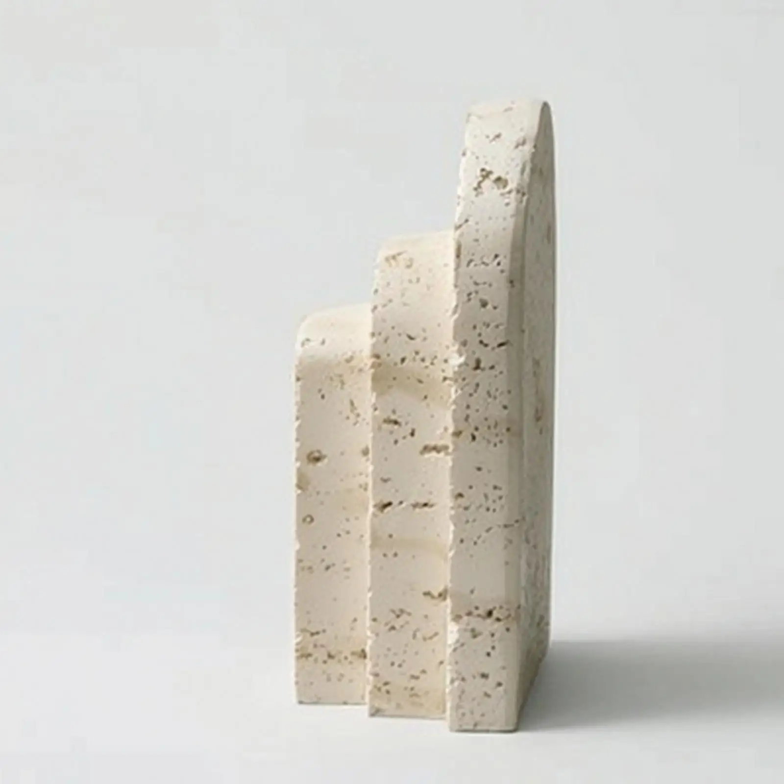 Resin Bookend Decorative Arch Bookend Sculptural Imitation Travertine Book