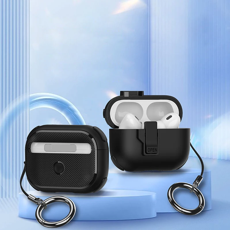 Locking Function Protective Case Case with Ring for Apple AirPods 2 Gen 3 Generation Cover for AirPods Pro 1st 2nd for Air Pods