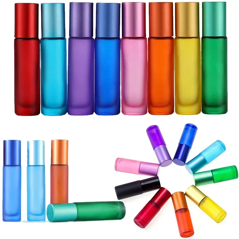 

50 шт., бутылки-ролики из матового стекла с эфирными маслами, 5 мл, 10 мл, многоразовые дорожные флаконы с открывалкой, воронки для ароматерапии, парфюмерии