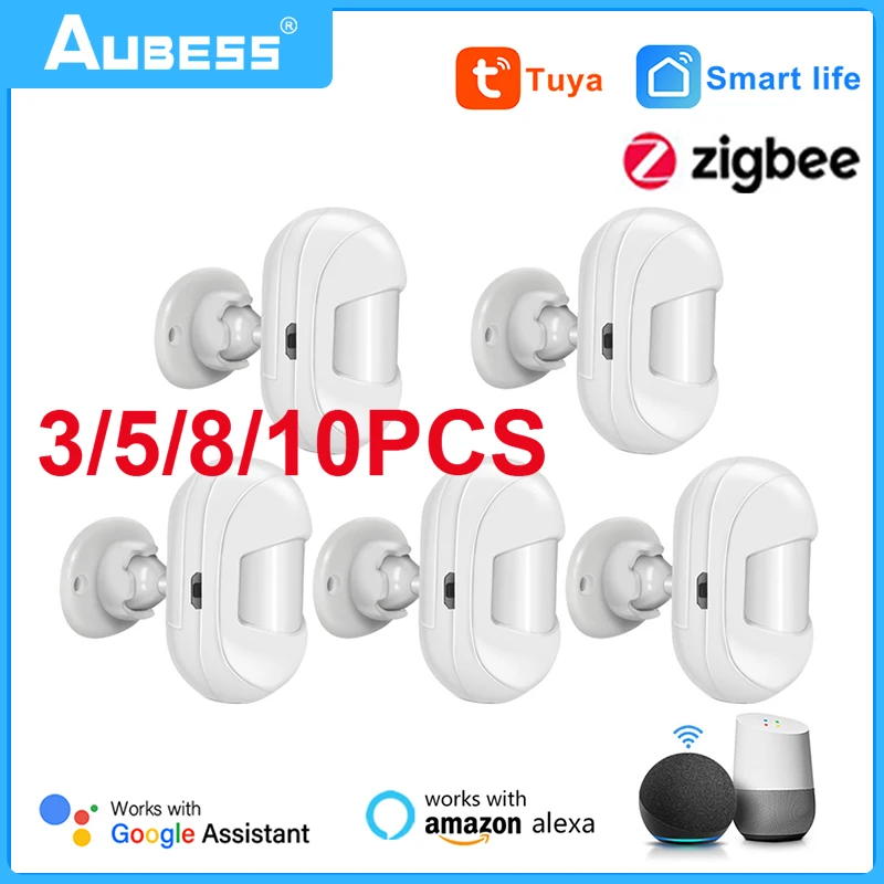 Aubess Zigbee Smart MINI PIR Motion Detector Sensor Tuya Home Security Protection Smart Life Wireless Remote Status Monitor