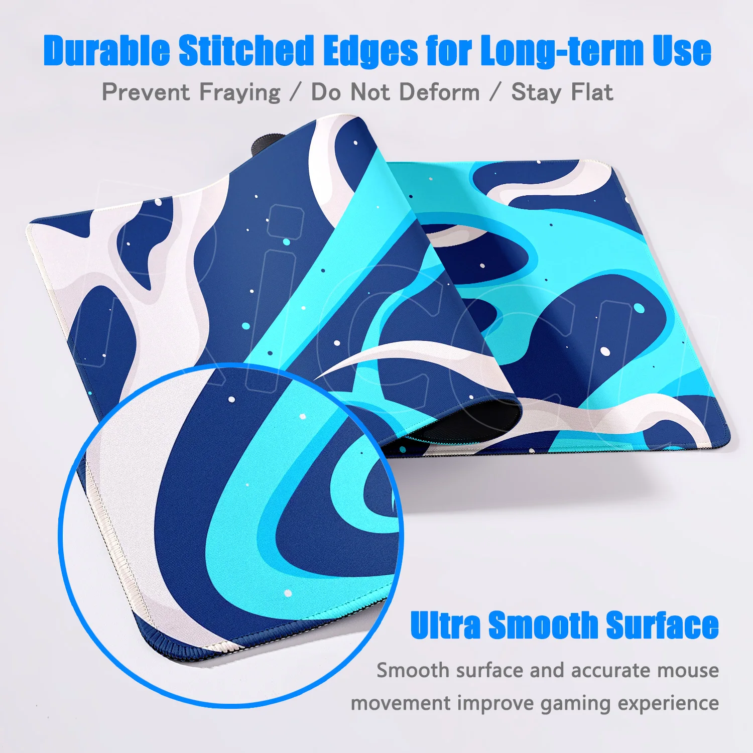 Alas Mouse Cair Strata Baru, Alas Keyboard Gaming Besar, Alas Mouse Topografi, Alas Meja Anti Selip untuk PC