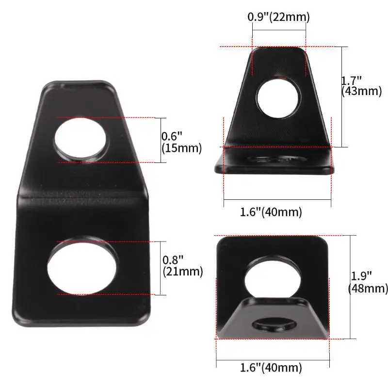 1 Pcs 4 Point Car Seat Belt Iron Sheet Holder L-shaped 90 Degree Angle Bracket Kit Mounting Bracket Modification Accessories