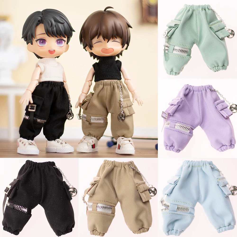 Fashion Ob11 Suki Doll Chain Casual Pants Clothes With Pockets Doll Accessories For Obitsu 11 Clothes 1/12 Bjd, Obitsu11, Gsc