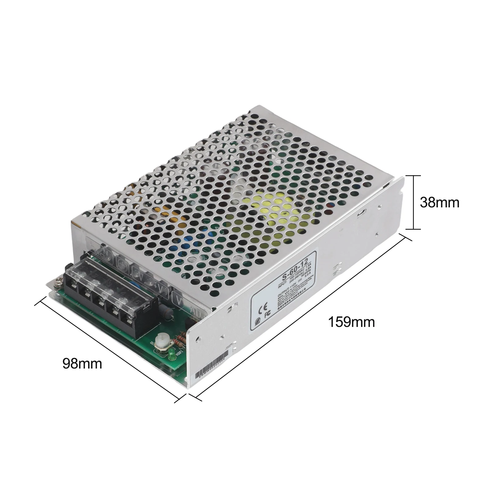 For Industrial Applications Switching Power Supply 12v Switching Power Supply Power Source 159 98 38mm Output Voltage 12V