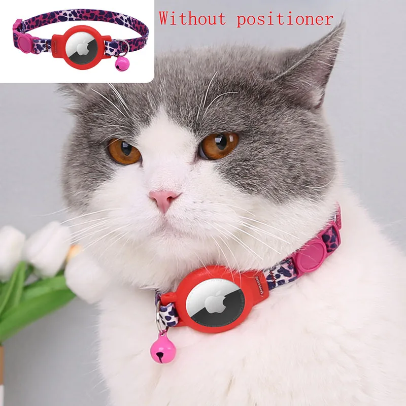 New For Apple Airtag Case Cat Collar With Bell Reflective Anti-Lost Pet Cat Collar For Finder Protective Tracker Collar