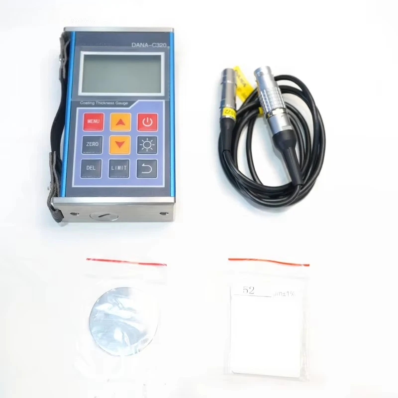 C320 طلاء السيارات الرقمية قياس سمك متر فيلم جاف قياس سمك متر للكشف عن المعادن الصناعية