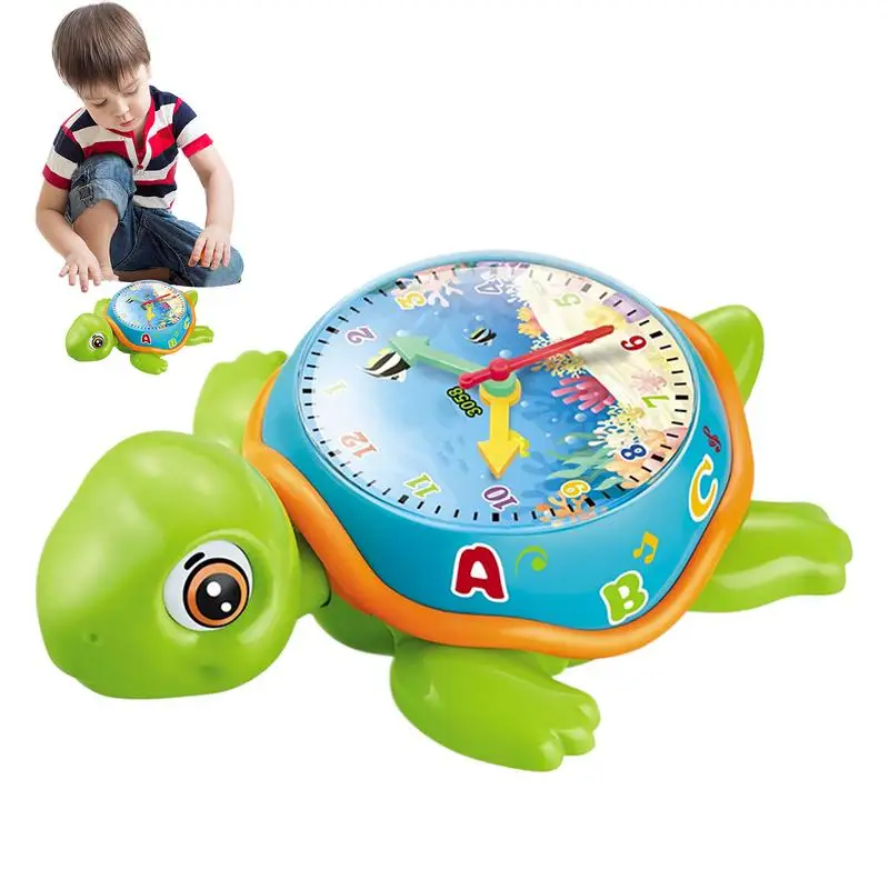 Musical Turtle Crawling Toy Light Music Turtle Time Development Toy Crawling Turtle Time Learning Toys For Boys And Girls Light