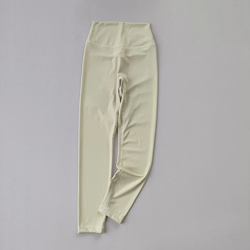 Yoga-Hosen ohne Peinlichkeit und Nacktheit, Damen-Leggings mit hoher Taille und Bauchkontrolle, eng anliegende, nahtlose Fitness-Leggings – Detail 6