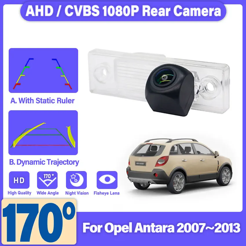 170 °   Caméra de recul pour véhicule AHD 1280720P pour Opel Antara 2007 2008 2009 2010 2011 2012 2013 avec moniteur Android