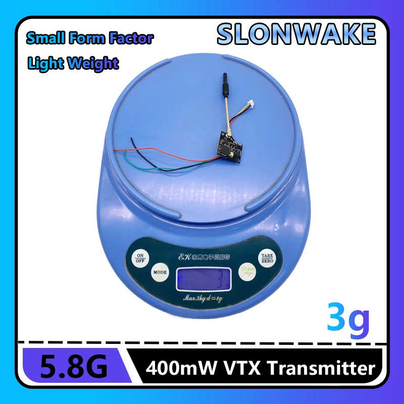 جهاز إرسال SLONWAKE 5.8G 48CH 400mW e7087U MINI VTX. مع كاميرات 19*19 مم. لطائرات بدون طيار RC FPV طويلة المدى ذات الأجنحة الثابتة. #4
