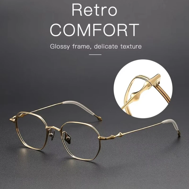 

korea luxury Ultra-light Pure Titanium Optical Glasses Frame Men's Anti-blue light Fashion Trend Women's Prescription Eyewear