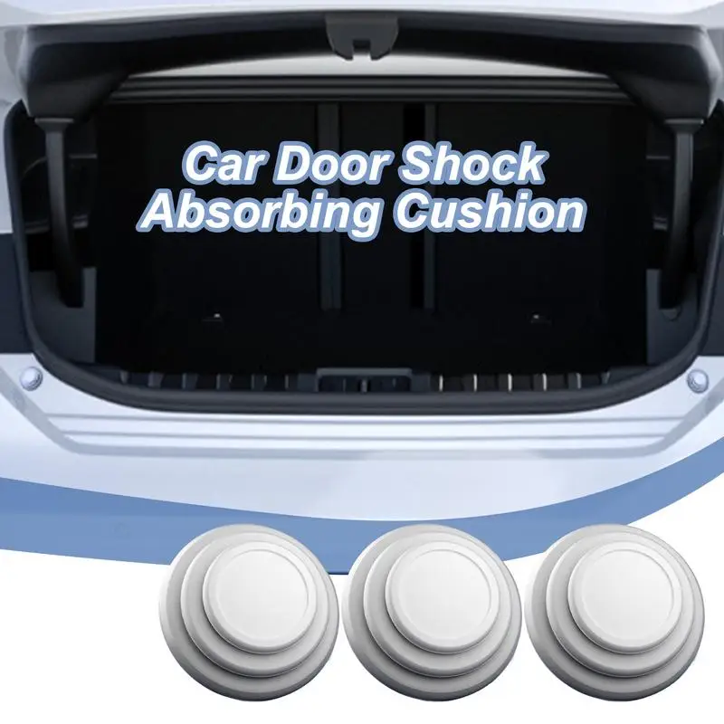 Car Door Shock Absorbing Cushion 8X Sliding Door Shock Absorber With Adhesive Backing Soundproof Stickers Silicone Door Edge