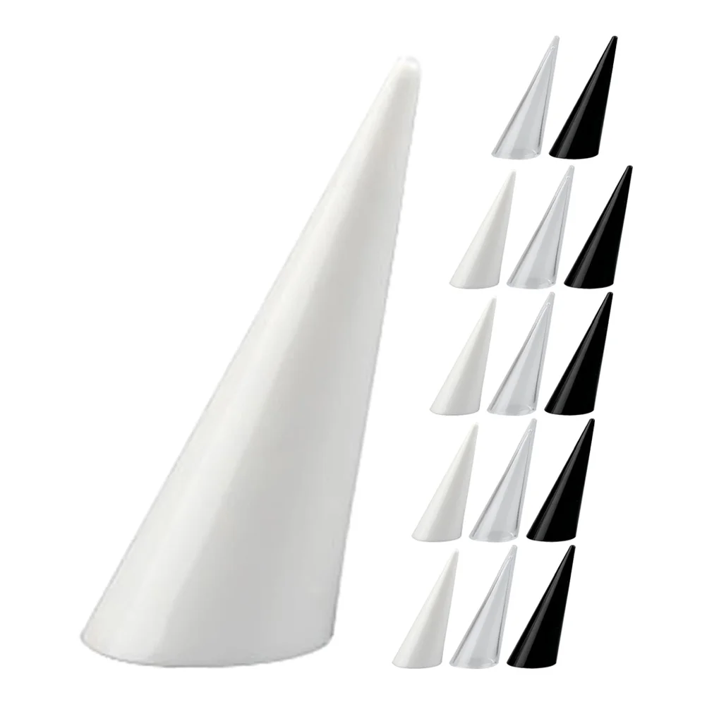 

Набор из 15 акриловых конусных подставок для ювелирных изделий, витрина для колец, для продавцов, розничных магазинов и личных коллекций украшений