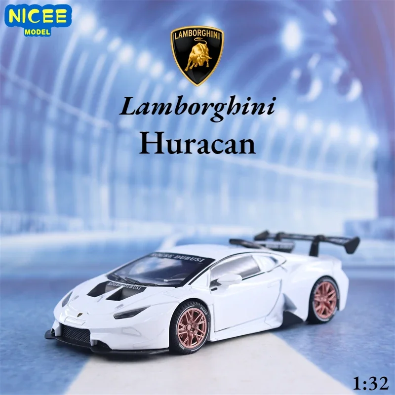 1:32 Lamborghini Huracan High Simulation Diecast Metal Alloy Model car Sound Light Pull Back Collection Kids Toy Gifts F91