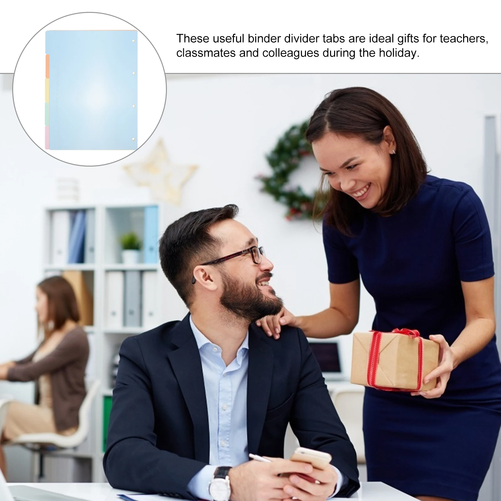 10Pcs Binder Divider Tabs Colored Paper Index Dividers for Office Organization Labels Index Tabs Binder Dividers Labels