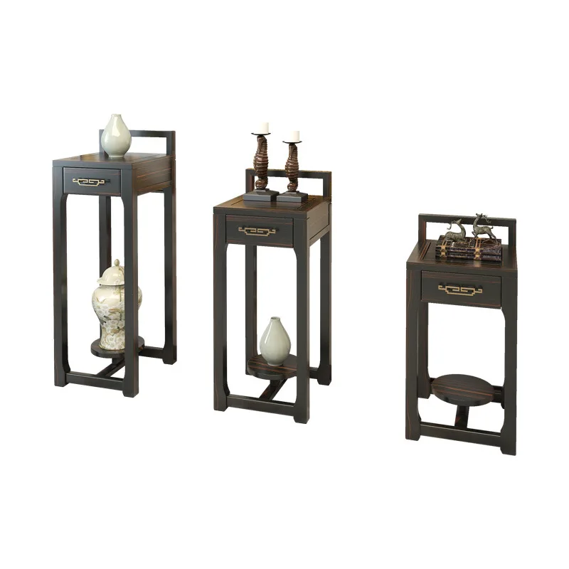 

Furniture, new Chinese solid wood flower stand, living room floor-to-ceiling shelf, simple flower pot shelf