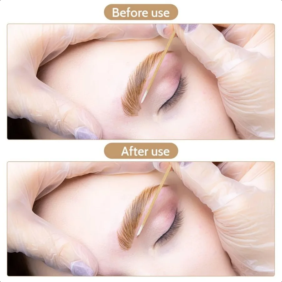 200本入り先細綿棒、精密マイクロブレーディング綿棒、4インチマイクロスティック、ネイル、メイクアップ、タトゥー、パーマネントメイク用