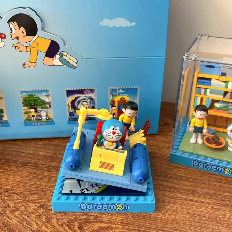 Doraemon Nobita Micro Scene Building Blocks Small Particles Children\'s Toys Educational Assembly Machine Cat Ornaments Gift