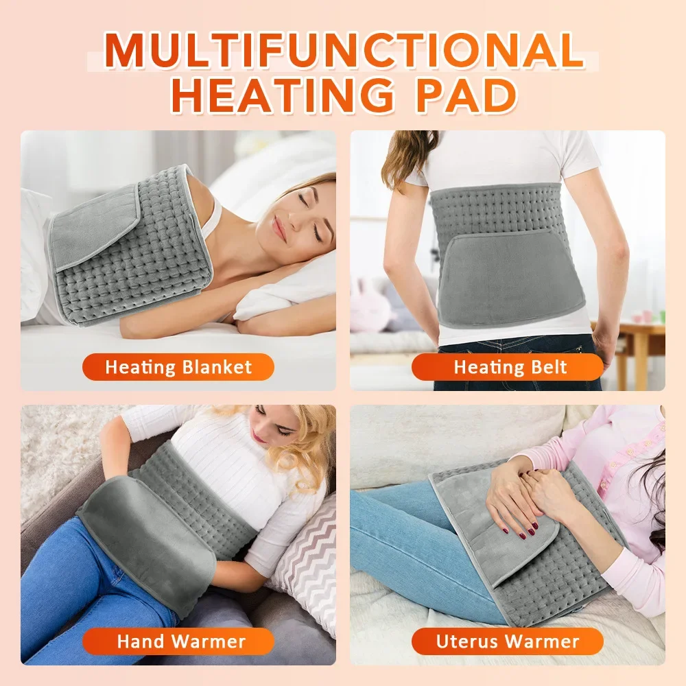 

Electric Heating Waist Belt with Hand Warmer Compartment 10gear Temperature Control Electric Blanket MultiFunctional Heating Pad