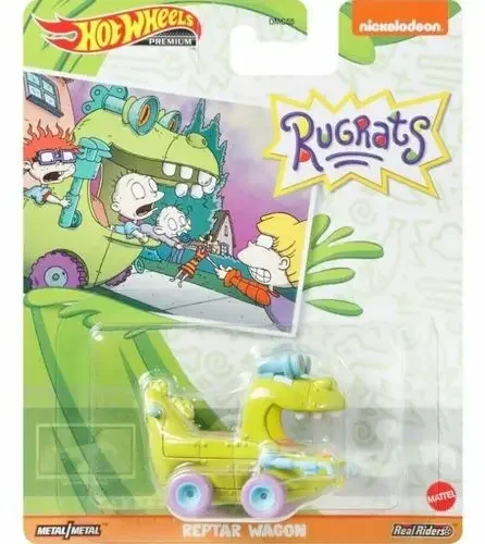 Original Hot Wheels Premium Car Retro Entertainment Reptar Wagon Rick\'s Ship Toys Boys 1/64 Diecast Vehicles Model Birthday Gift