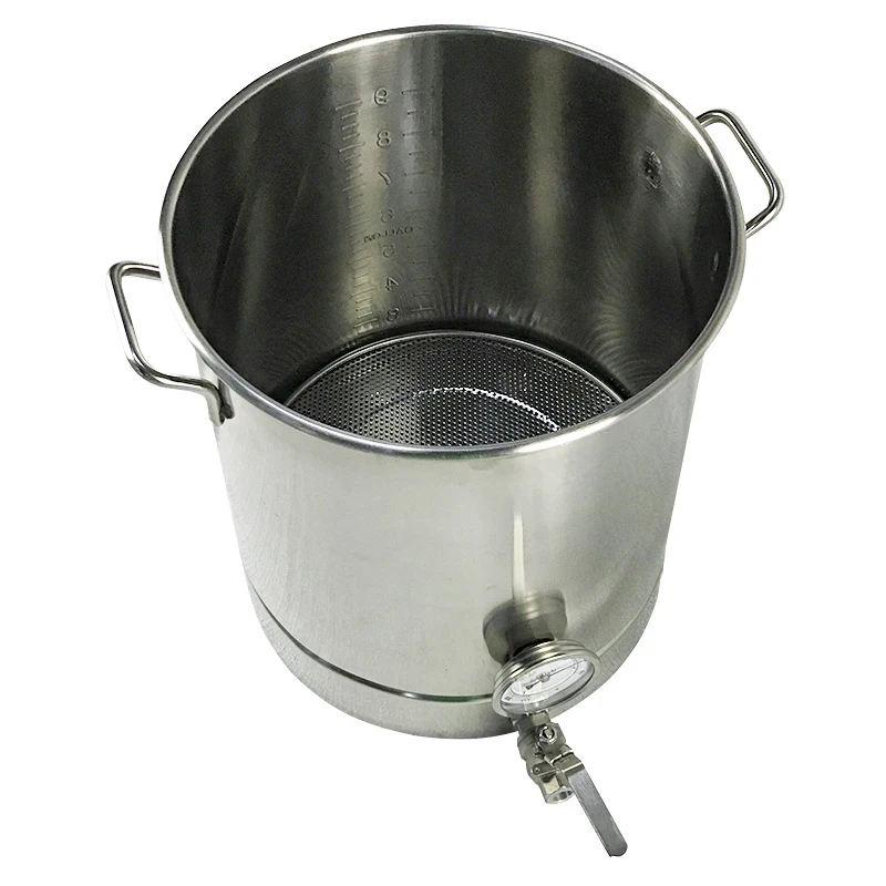 Commercial Brew Stainless Steel Kettle Stock Pot Tap Kegerator Dispenser for Beer Wine Soda Bar Restaurant 30L/40L/60L