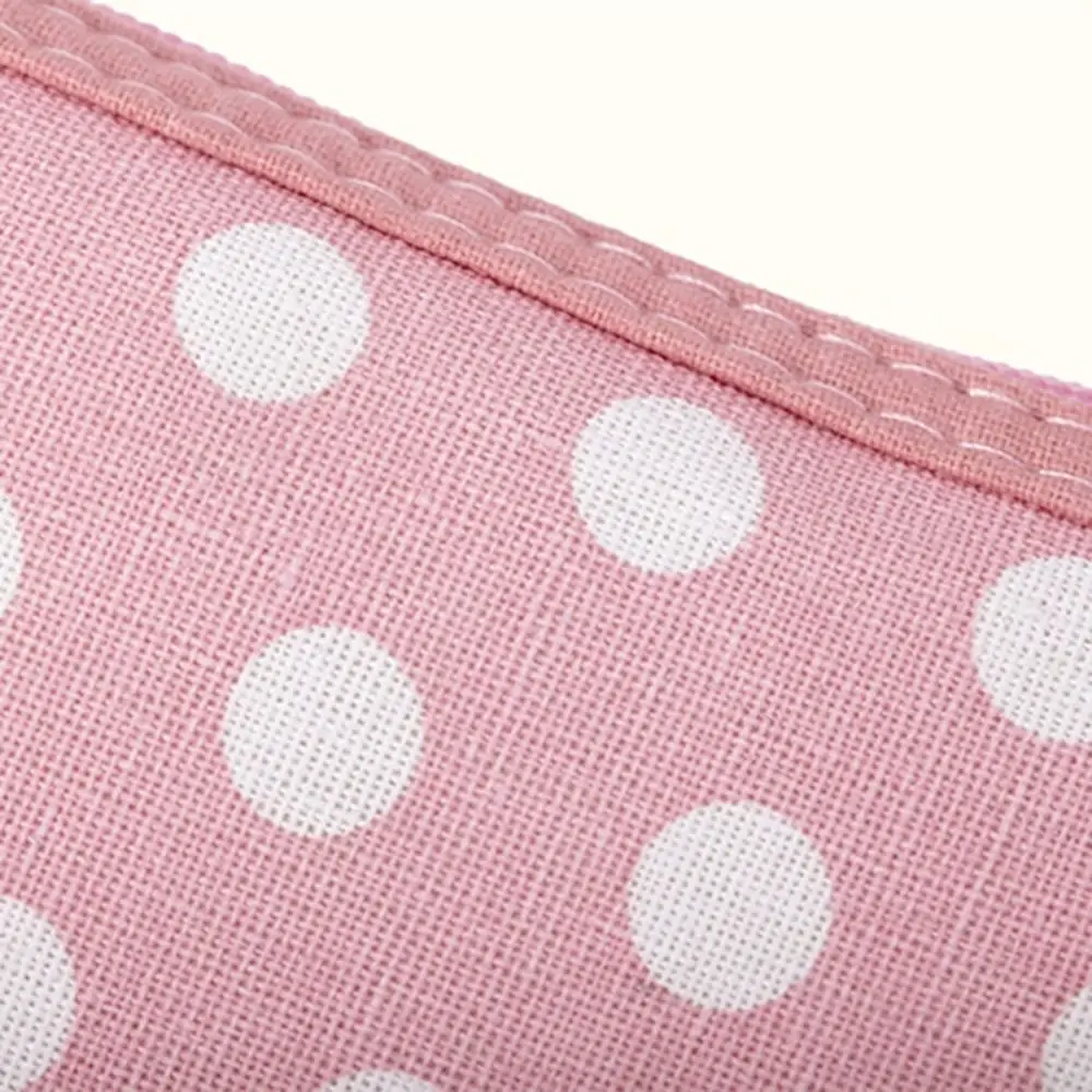 Small Fresh Canvas Dot Makeup Bag Portable Skincare Storage Cosmetic Bag Simple Travel Storage Bag Cosmetics Organization