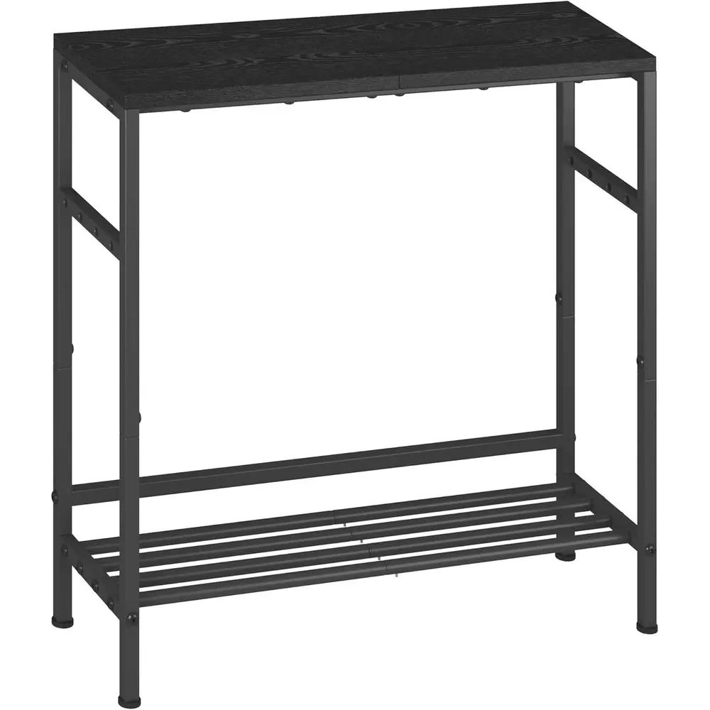 

Entryway Table 31.5" Width, 2-Tier ole Table with Adjustable Shelves, Industrial Soa Table with Storage, oyer Tables or Entryway