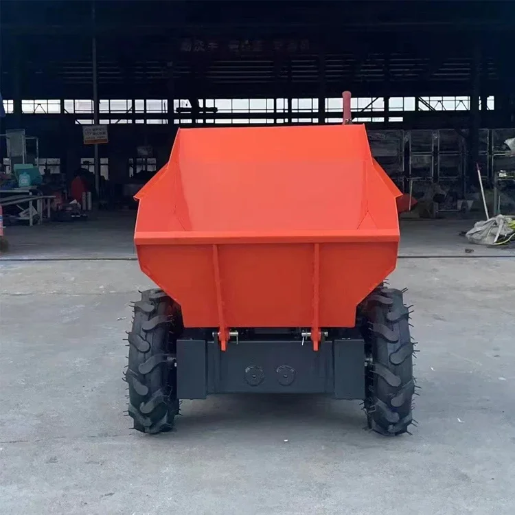 for New hydraulic transporter, factory/warehouse cargo dump truck   Small four-wheeled transport vehicle for household use